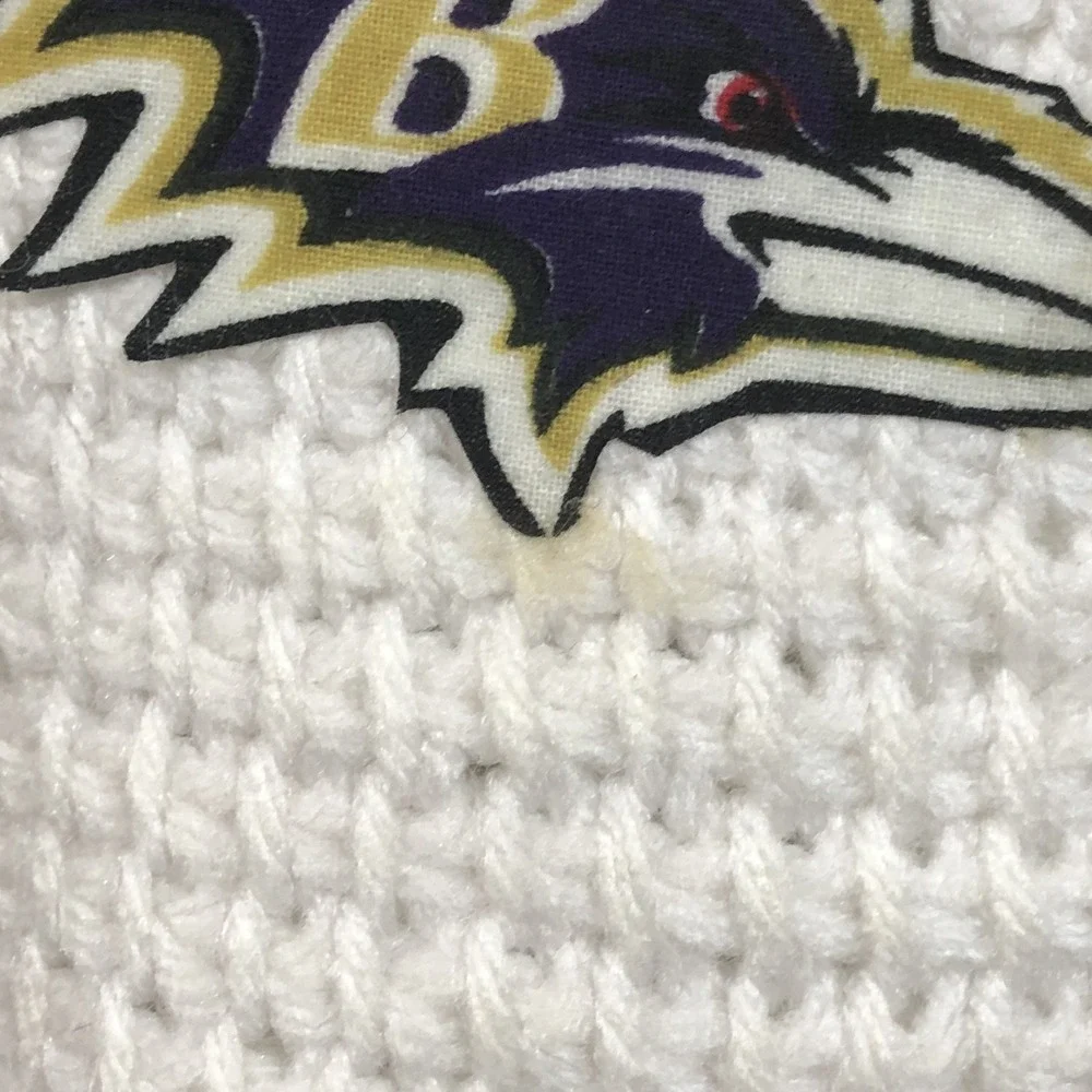Baltimore Ravens Knit Scarf NFL Purple White Football